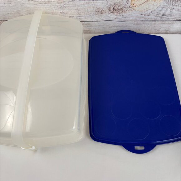 Tupperware Rectangle Bake N Take Cake Cupcake Taker Carrier - Picture 3 of 7